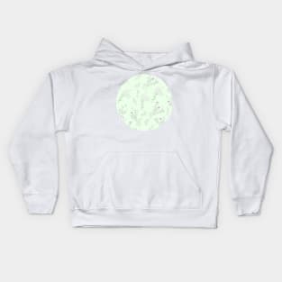 Flowers on pastel green Kids Hoodie